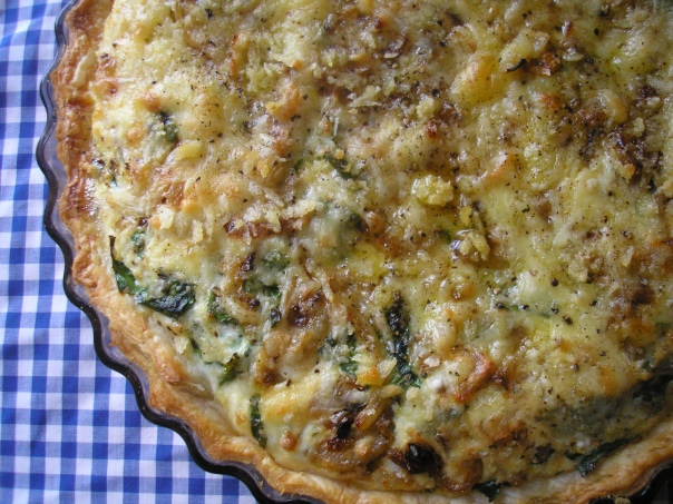 Cheese and leek quiche